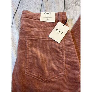 OAT NY Women's High Rise Corduroy Skinny Jeans Pink Blush Stretch Streetwear NWT